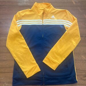 adidas Boys' Color block Tricot Jacket Yellow and Blue- UNISEX